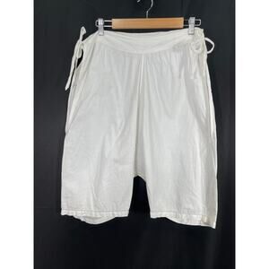 Vintage Cotton Edwardian Bloomers, Handmade, Plus Size Ties Close on the Sides